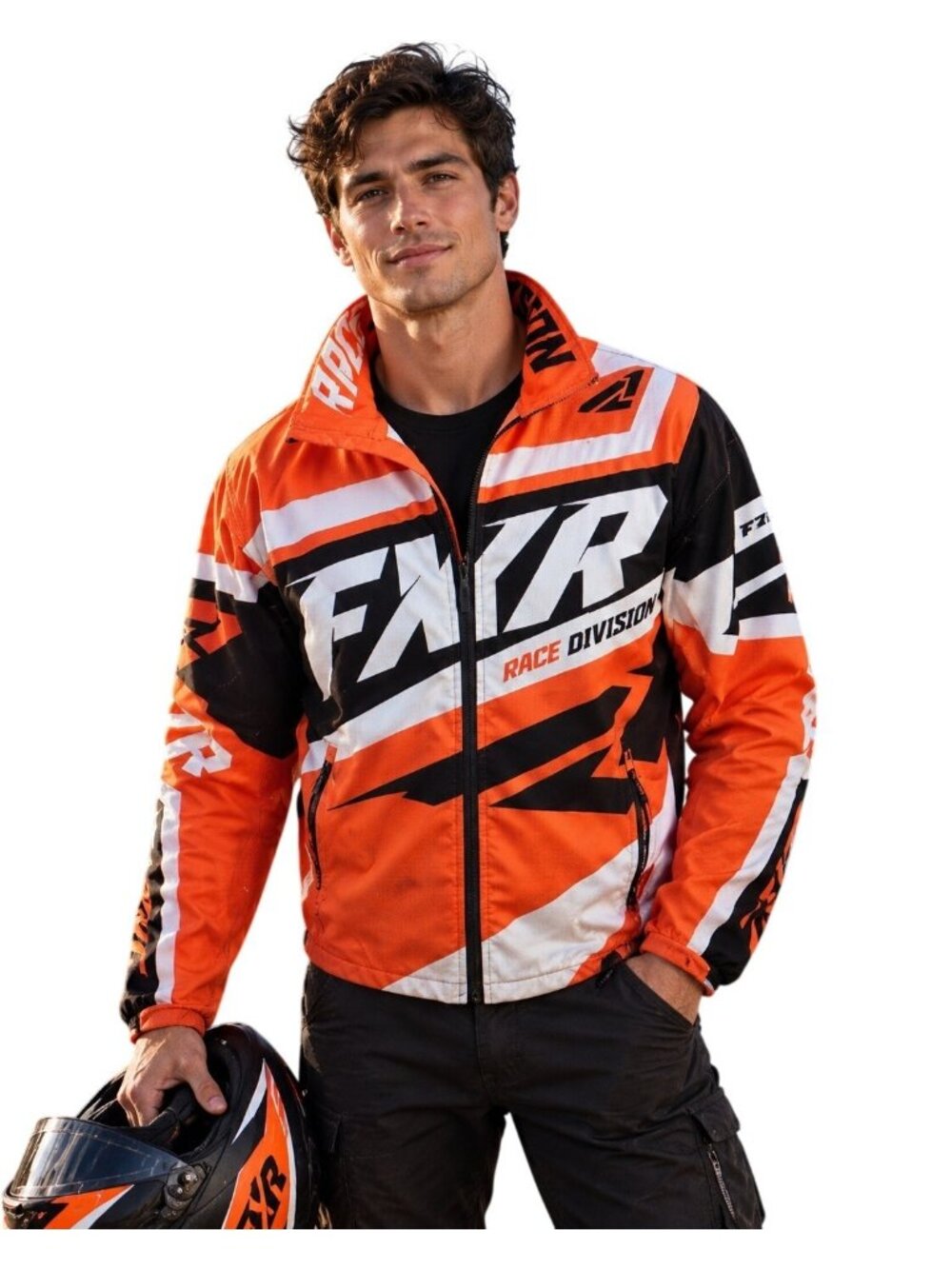 FXR Mens Cold Cross Race Replica Jacket Orange/Black/White Size Medium